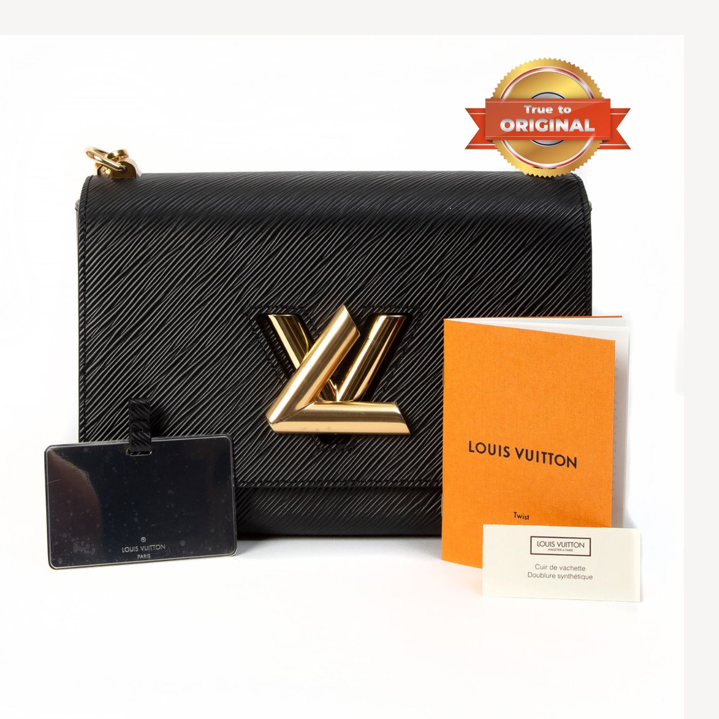 [True-to-ORIGINAL] Louis Vuitton Twist MM Epi Black For Women 9.4in/23cm